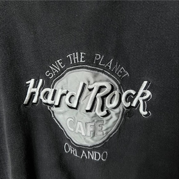 SOLD VTG Hard Rock Cafe Save The Planet Orland Crewneck USA Large - Picture 2 of 4